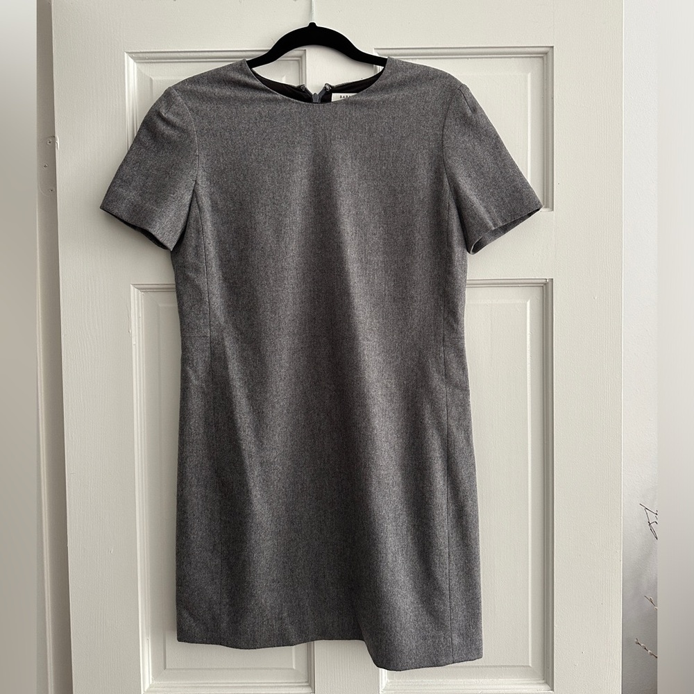 Aritzia Babaton Grey Wool Shift Dress (Size 2)